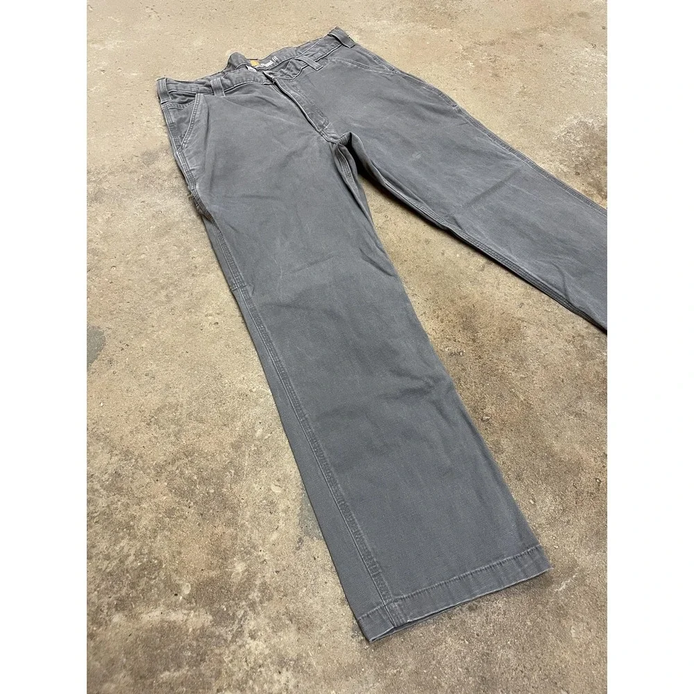 Carhartt Pants‎ Mens 36x30 Gray Rugged Flex Relaxed Fit Carpenter Work 102291
